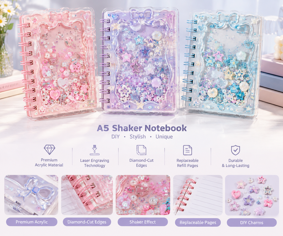 Acrylic Shaker Journal 3Medium A5 bundle