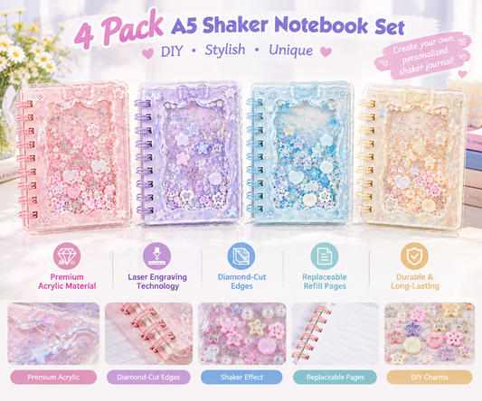 Acrylic Shaker Journal- 4 Medium A5 bundle