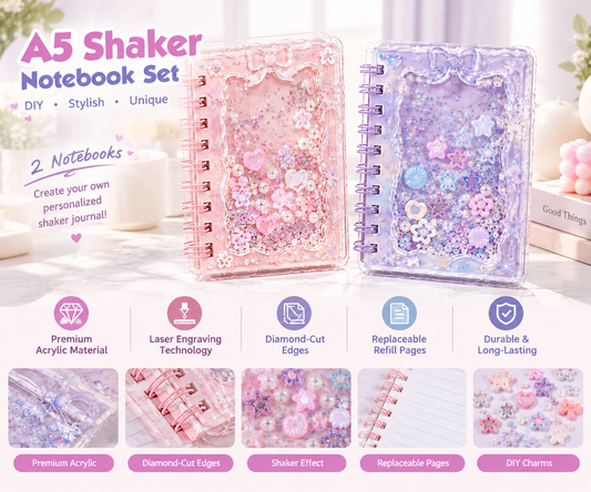 Acrylic Shaker Journal-2 Medium A5 bundle