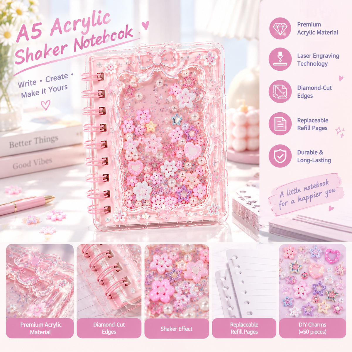 Acrylic Shaker Journal-1-Medium Bundle
